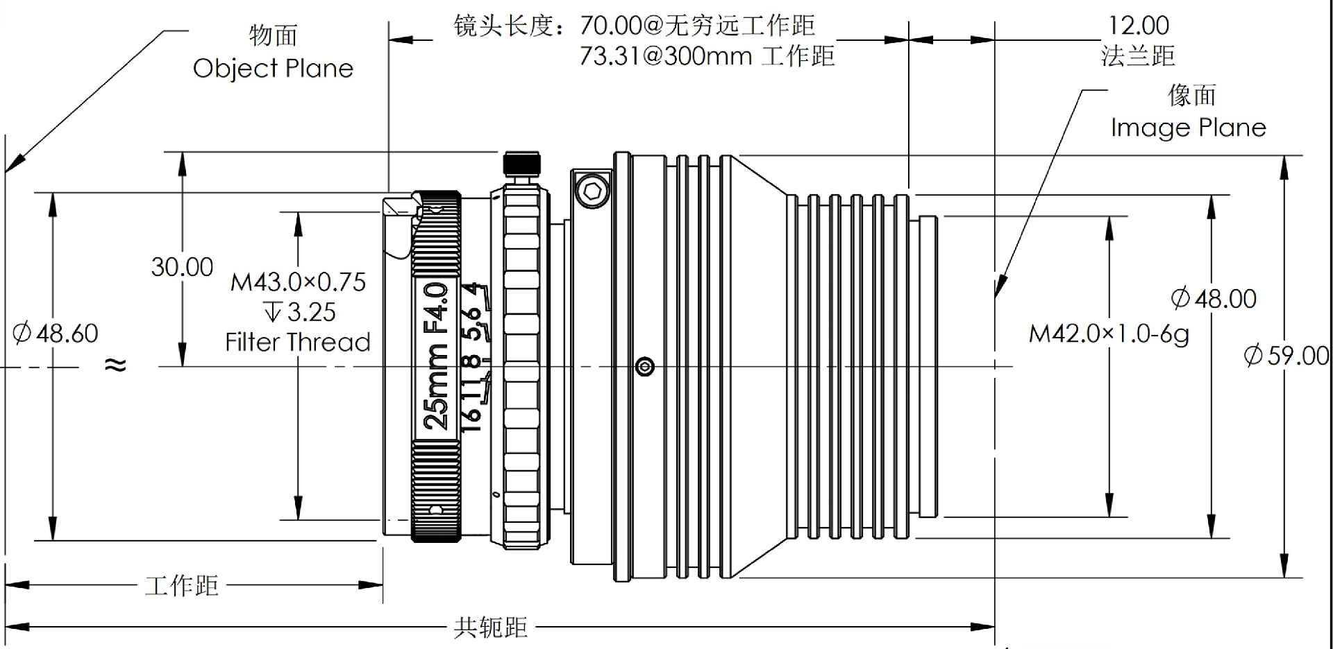 ZXJ-LS2540-M42 尺寸图